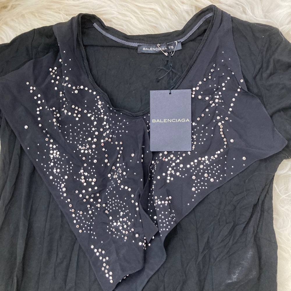 BALENCIAGA Black Vintage Studded Accents Tunic - Picture 5 of 11
